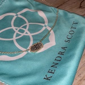 Kendra Scott Platinum Drusy Necklace